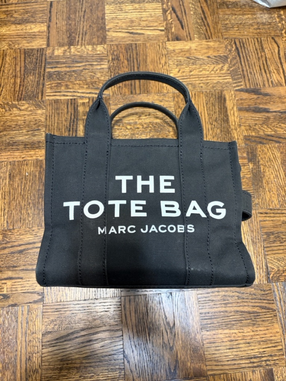 Marc Jacobs Canvas Tote Bag - Black with White Logo